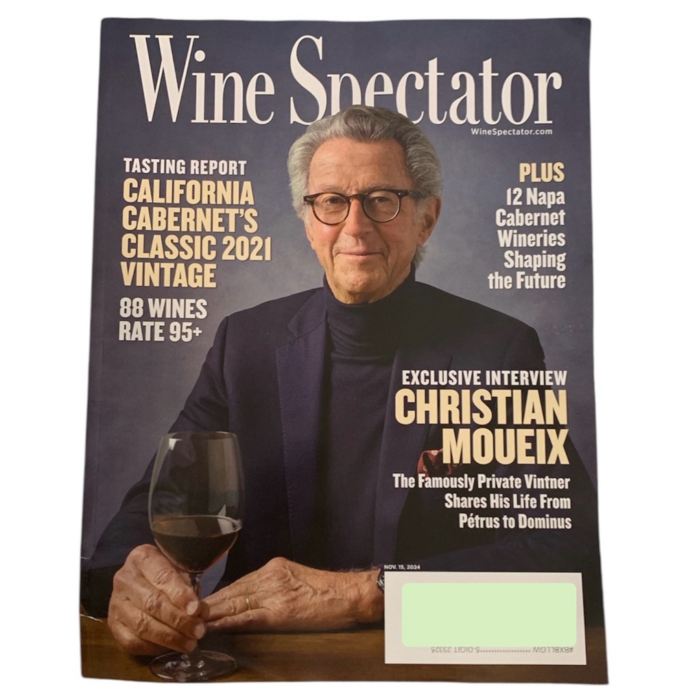 Wine Spectator Magazine November 15 2024 Christian Moueix 88 Wines Rated 95+